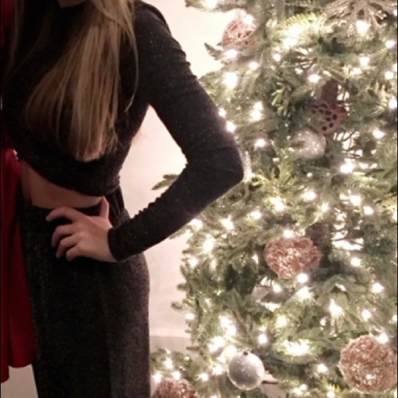 H&M two piece shimmer set- top and bottoms (pants) - Picture 2 of 6